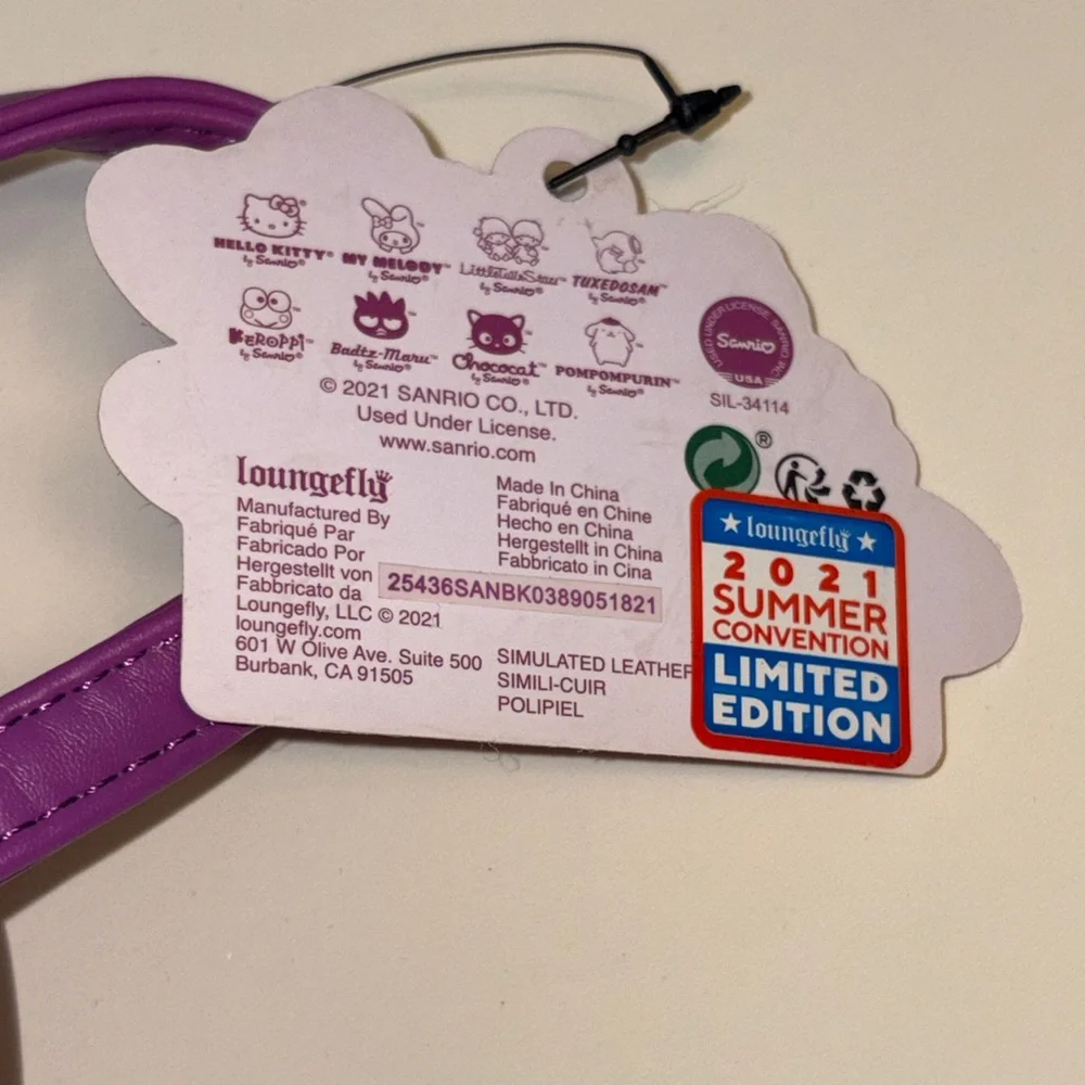 NWT Sanrio Loungefly Purple Backpack